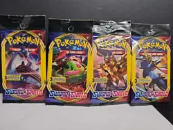 POKEMON Sword & Shield Base 3 Card Mini Booster Packs Complete Art Set - Image 1