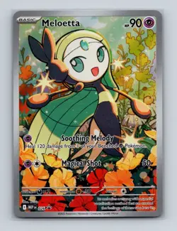 Meloetta 026 Pokemon Mega Evolution Illustration Rare Black Star Promo Card NM+ - Image 1
