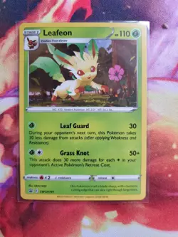 🔥LEAFEON SWSH191 SWORD & SHIELD BLACK STAR PROMO COSMOS HOLO Pokemon Card NM🔥 - Image 1