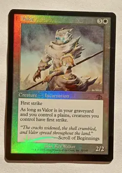 Magic MTG - Valor (Foil) - Judgment - small dent - Image 1