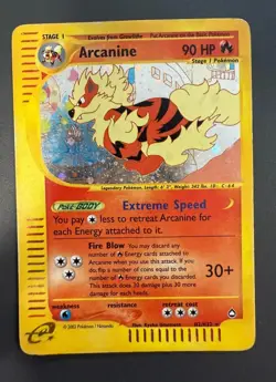 Pokemon Card-Arcanine-Aquapolis-Holo-H2/H32-Rare-ENG-LP - Image 1
