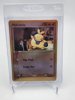 2003 Pokemon Ruby & Sapphire Makuhita 56/109 Reverse Holo DMG Common Nintendo - Image 1