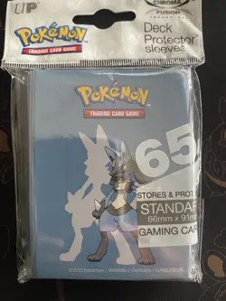Pokemon Lucario Deck Protector Sleeves Pack of 65 Standard Size Ultra Pro - Image 1