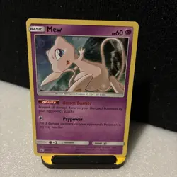 Pokemon TCG Mew SM215 Sun & Moon Black Star Promo Cosmos Holo LP 🐡 - Image 1