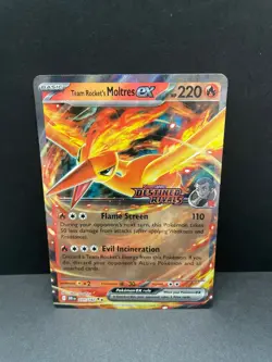 031/182 Team Rocket's Moltres ex Destined Rivals Stamp UPC Promo Pokemon TCG - Image 1