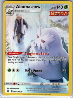 Abomasnow TG01/TG30 SWSH10: Astral Radiance Trainer Gallery - Pokemon Card - NM - Image 1