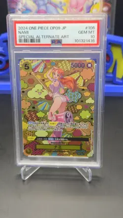 PSA 10 Nami SR-SPC OP08-106 Emperors in the New World ONE PIECE Card Japanese - Image 1
