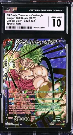 SALE-Dragon Ball Super 2023 Collectors Card SS Broly, Tenacious Onslaught CCG 10 - Image 1
