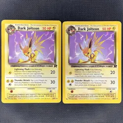 2x Dark Jolteon 38/82 Pokemon TCG Team Rocket LP+ - Image 1