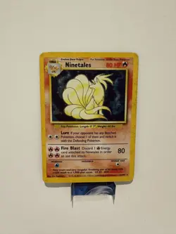 1999 Pokemon TCG Base Set Unlimited #12/102 Ninetales Holo Rare MP WOTC NINTENDO - Image 1