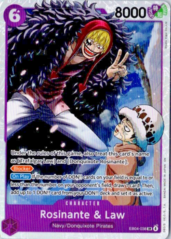 ONE PIECE English The Azure Sea’s Seven OP14-EB04 Rosinante & Law EB04-038 SR - Image 1