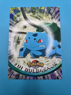 Bulbasaur #1 1999 Topps Pokemon TV 1 Topps Logo Pokemon Trading Card TCG 1999 - Image 1