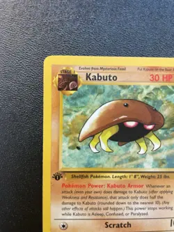 Pokemon TCG Kabuto Fossil 1st Edition Common Card 50/62 - Image 2