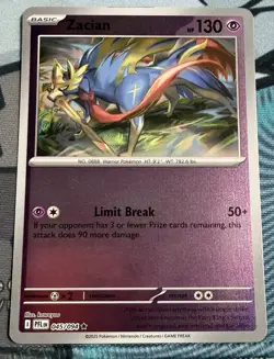 Me02: Phantasmal Flames Pokemon TCG Zacian 45/94 Reverse Holo - Image 1