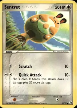 Sentret 62/92 Common EX Legend Maker Pokemon - Image 1