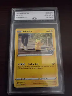 Pikachu 027/078 Pokemon TCG Pokemon GO 2022 Graded Mint 10 - Image 1