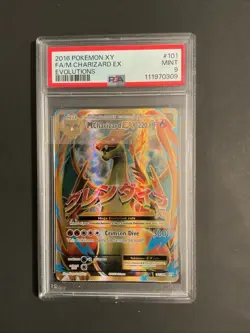 Pokemon TCG XY Evolutions 2016 Charizard EX #101/108 FA/M PSA Graded Mint 9 - Image 1