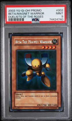 2003 YU-GI-OH! PROMO DUELISTS OF THE ROSES #002 BETA THE MAGNET WARRIOR PSA 9 - Image 1