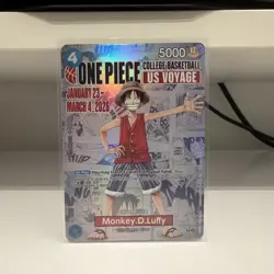 One Piece US Voyage College Basketball Promo Card Monkey D Luffy - Image 1