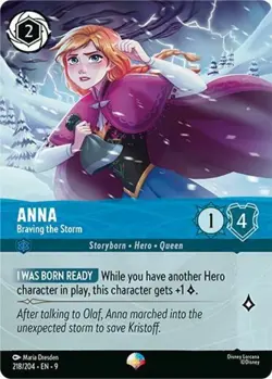 1x Anna - Braving the Storm - 218/204 - Epic - Holofoil NM-Mint Disney Lorcana: - Image 1