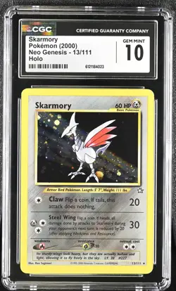 CGC 10 GEM MINT Skarmory 2000 Neo Genesis 13/111 Holo Pokemon Card - Image 1
