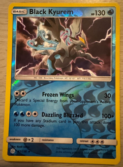 Pokemon TCG Black Kyurem 61/236 Cosmic Eclipse Reverse Holo Rare Card - Image 1