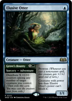 MTG Elusive Otter Wilds of Eldraine NM R Magic - Image 1