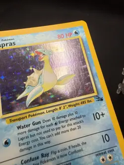 Pokemon TCG Fossil Lapras Holo Rare Card #10/62 Vintage 1999 LP - Image 2