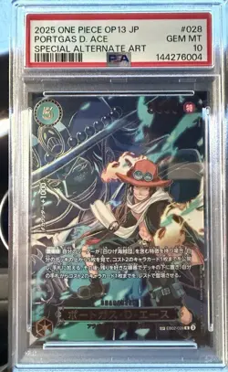 ONE PIECE JAPANESE OP13-CARRYING ON HIS WILL #028 PORTGAS D. ACE SP ALT ARTPSA10 - Image 4