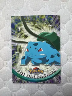 MisCut Pokemon x Topps TV animation ed Series 1 Bulbasaur Card #01 Nintendo 1998 - Image 1