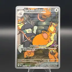 Pokemon TCG Team Rockets Raticate Card 202/182 Destined Rivals Illustration Rare - Image 1