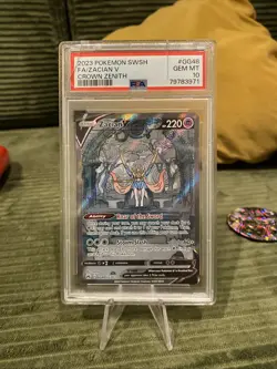 Pokemon Crown Zenith Galarian Gallery Zacian v GG48/GG70 Holo Card PSA 10 - Image 1