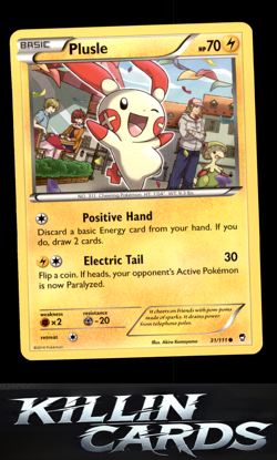 Plusle 31/111 Pokemon Common XY - Furious Fists Card NM - Image 1