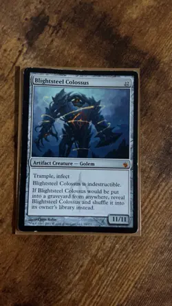 MTG Blightsteel Colossus Mirrodin Besieged 99/155 Mythic - Moderately Played - Image 1