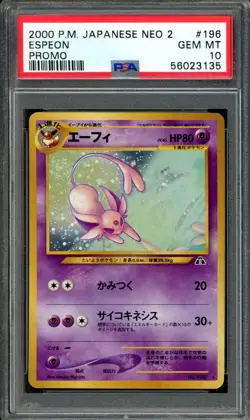SWIRL Espeon Pokemon 2000 Holo Neo 2 Discovery Japanese 196 PSA 10 - Image 1