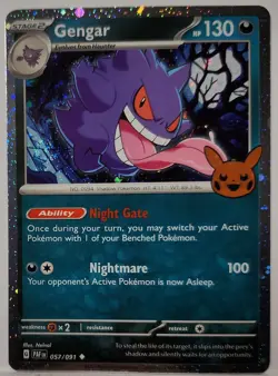 Super Swirls 🌀 Fart Swirl 🌀 Gengar 057/091 Cosmo Holo Bleed Error Pokemon TCG - Image 4