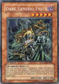 Lightly Played Dark General Freed - LODT-EN083 - Secret Rare - Unlimited Edition - Image 1