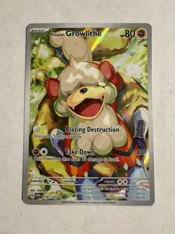 Pokemon TCG Twilight Masquerade Hisuian Growlithe Illustration Card 181/167 - Image 1