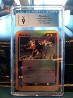 Houndour REVERSE HOLO cgc 9 MINT EX Dragon 59/97 2003 psa card Pokemon ccg - Image 1