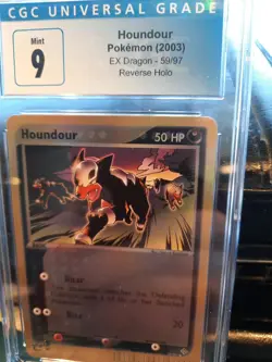 Houndour REVERSE HOLO cgc 9 MINT EX Dragon 59/97 2003 psa card Pokemon ccg - Image 3