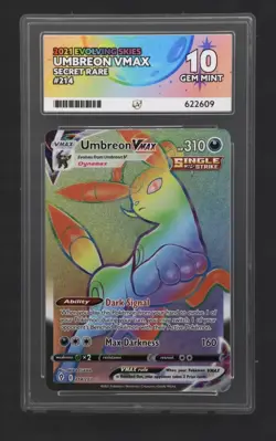 Pokemon Umbreon VMAX TCG Secret Rare Card 214/203 Evolving Skies - ACE 10 - Image 1