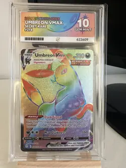 Pokemon Umbreon VMAX TCG Secret Rare Card 214/203 Evolving Skies - ACE 10 - Image 2