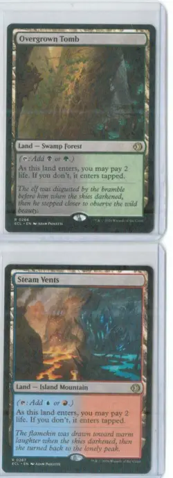 x2 Magic The Gathering MTG Lorwyn Eclipsed Rare Land Lot Pack Fresh - Image 1