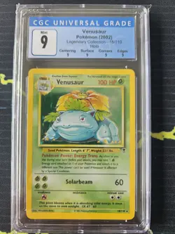 CGC 9 VENUSAUR 18/110 2002 POKEMON LEGENDARY COLLECTION HOLO MINT - Image 1