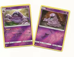 RARE MUK 63/181 & GRIMER 62/181 TEAM UP Pokemon (Psychic Type) REV HOLO -NM/M - Image 1