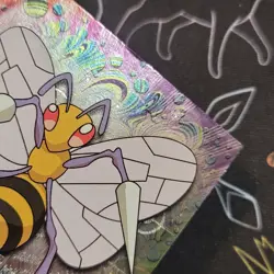 Topps #15 Beedrill Black Logo Holo (Pattern) Pokemon Tcg Vintage (See Photos) - Image 4