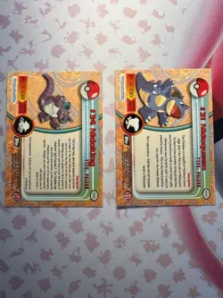 Pokemon Nidoking #34 Nidoqueen #31 TOPPS Series 1 Blue Logo 1st Print NEAR MINT - Image 4