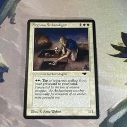 Argivian Archaeologist MTG Antiquities Rare Card Lightly Played Condition - Image 1