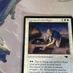 Argivian Archaeologist MTG Antiquities Rare Card Lightly Played Condition - Image 2