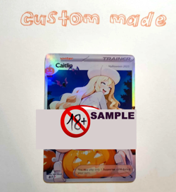 🔞 Caitlin Halloween Custom R18 Pokemon Trainer Card Full Art Sexy Waifu doujin - Image 1